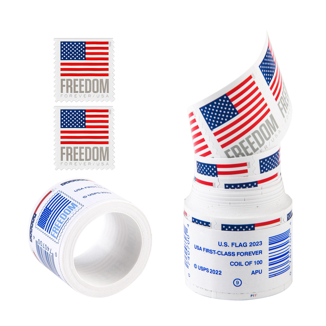 2023 US Flags Freedom Forever First Class Postage Stamps 1 Roll Of 100 Stamps