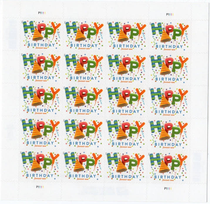 Happy Birthday Forever Postage Stamps