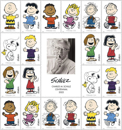 Cartoonist Charles Schulz "Peanuts" Forever Postage Stamps